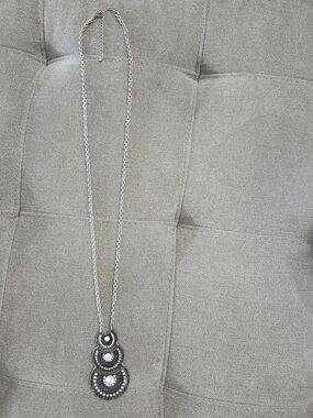 Triple Tier Festival Necklace - Silver Tone, Coachella, Festival